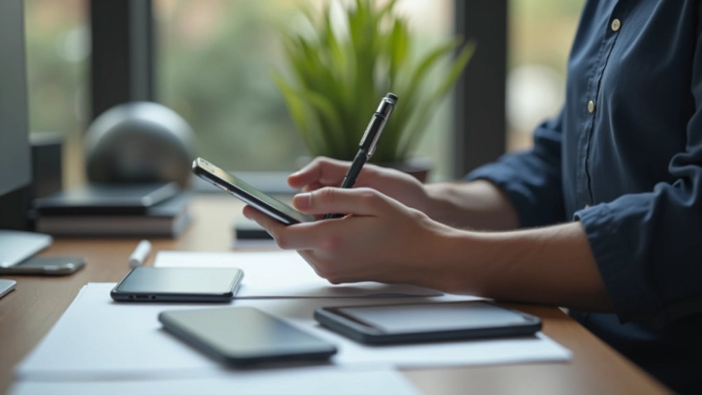 Mobile-first design workspace with Android devices