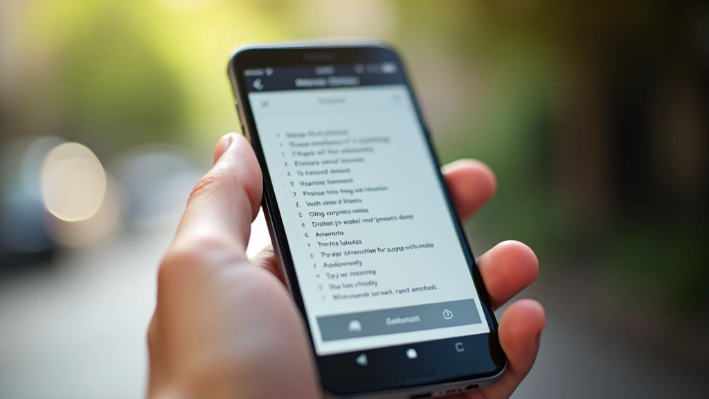 Mobile interface showing numbered list of steps and bullet points clearly separated with adequate whitespace for scannability